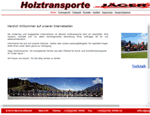 Tablet Screenshot of jaeger-holztransporte.com